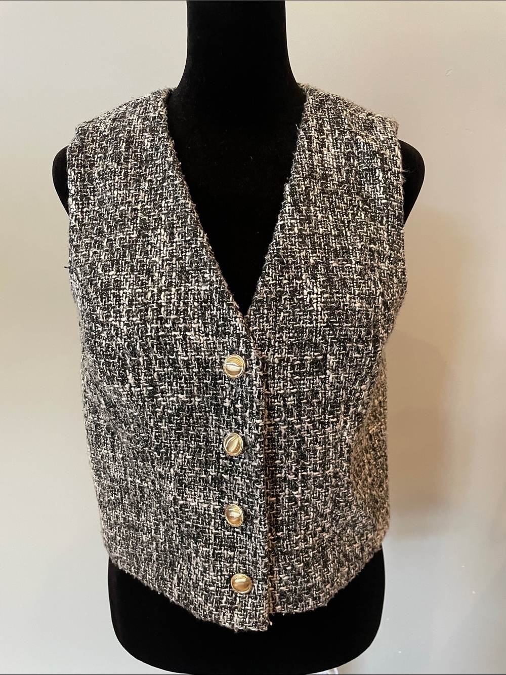 Abercrombie & Fitch navy and White Tweed Vest